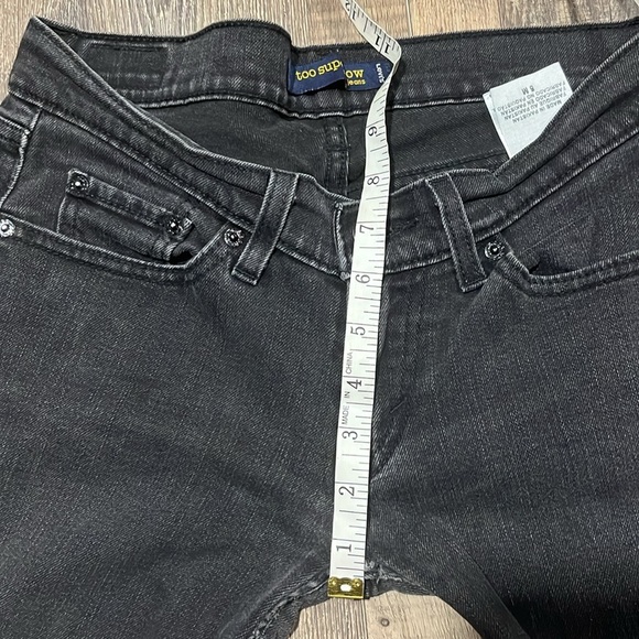 Levi’s too superlow 524 Skinny Black Denim Jeans Size 5M Y2K Retro Grunge - Picture 14 of 14